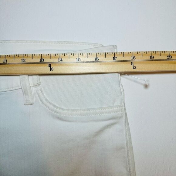 HUDSON Maternity Nico Straight Ankle White Denim Jeans Women's 32 NWT - Picture 13 of 15